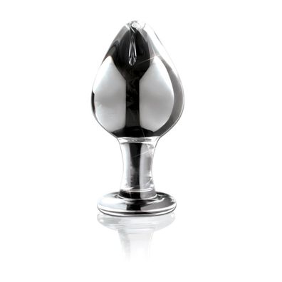 Glasdildo Analplug Anal Butt Plug Icicles No. 25 Transparent