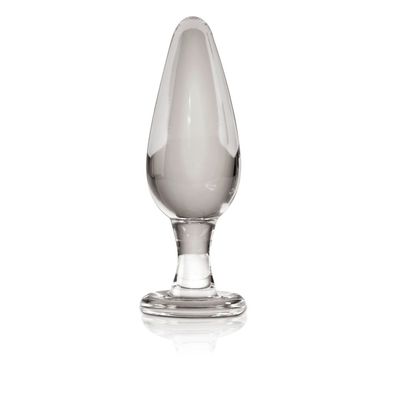 Glasdildo Analplug Anal Butt Plug Icicles No. 26 Transparent