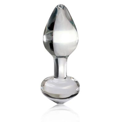 Glasdildo Analplug Anal Butt Plug Icicles No. 44 Transparent