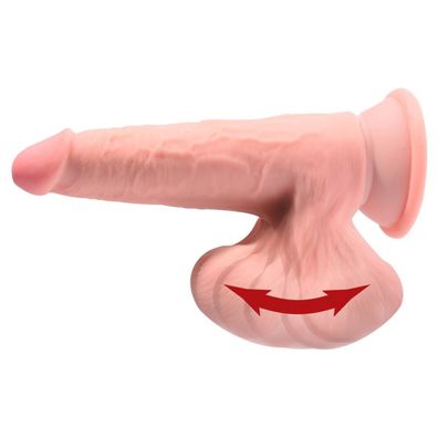 Dildo Saugfuß Anal Vaginal schwingenden Hoden 19cm