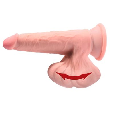 Dildo Saugfuß Anal Vaginal schwingenden Hoden 24cm