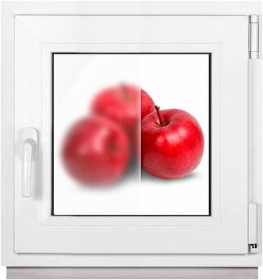 Kellerfenster Fenster 2 Fach BxH 400x1200 mm Satinato Dreh-Kipp Weiß Premium