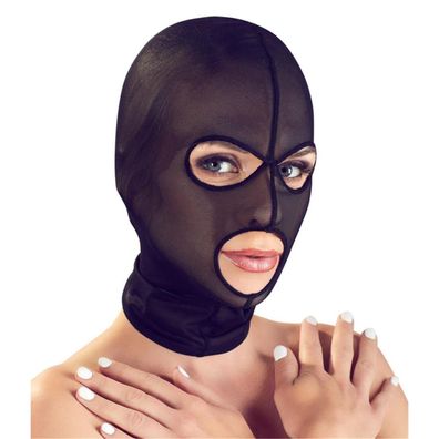 Elastische Powernet Kopfmaske Offen Schwarz Onesize