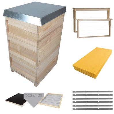 Bienenbeute DNM 12 Liebig Megaset "DIE Traditionelle" (BAUSATZ) - Rähmchen Absperrgit