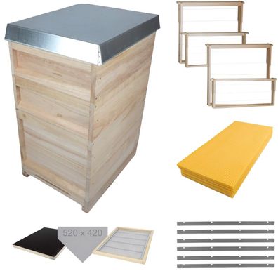 Bienenbeute DNM 12 Liebig Megaset "DIE Riesige" (BAUSATZ) - Rähmchen Absperrgitter