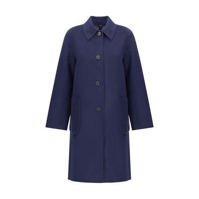Tory Burch Blue Wool Coat