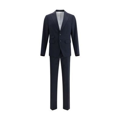 Dsquared² Black Fleece Wool Two-Piece Suit