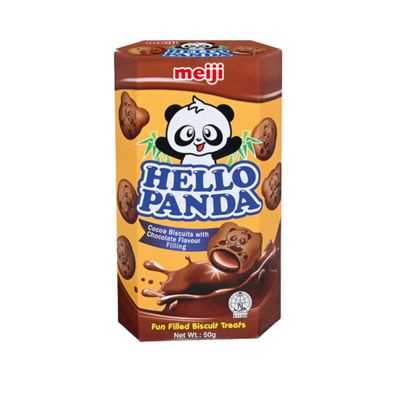 Meiji Hello Panda Schokoladenkekse Schokoladenfüllung 50g