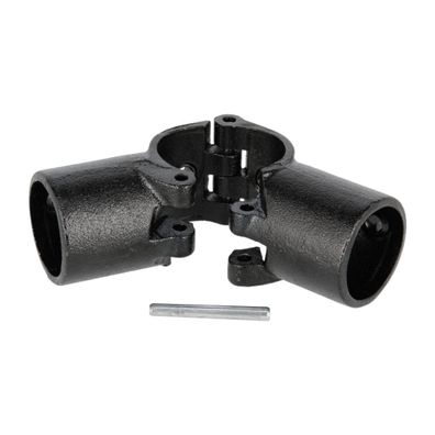 Rohrverbinder Eckverbinder klappbar schwarz 1 1/2" (48,3 mm), 90? - Durchgang AVERDE