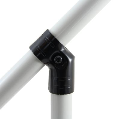 Verbinder 45? schwarz f?r 28 mm Rohre