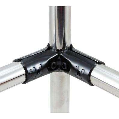 Eckverbinder schwarz f?r 28 mm Rohre