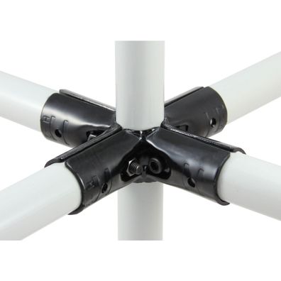 Kreuzverbinder schwarz f?r 28 mm Rohre