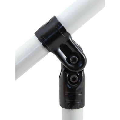 Schwenkverbinder 180? schwarz f?r 28 mm Rohre