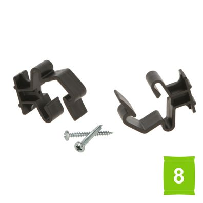 T-Pfosten Universalclip, 8 Clips inkl. 8 Schrauben, schwarz
