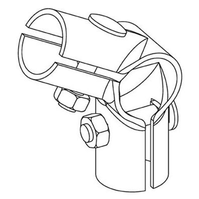 Winkelschelle 3-fach, 120? 1 1/4" (42,4 mm)