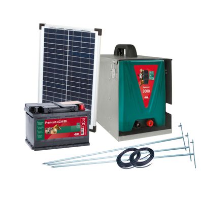 AKO Savanne 3000 Starterset SOLAR, inkl. Akku und Modul, 4,5 / 3 Joule