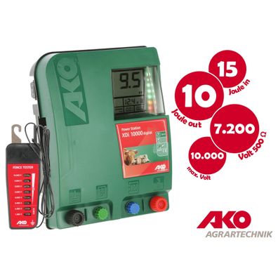 AKO Power Station XDi 10000 digital, 12/230 V Weidezaunger?t, 15/10 Joule