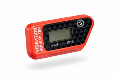 Betriebsstundenzähler kabellos Vibration hour meter Enduro passt an Honda Cr rot