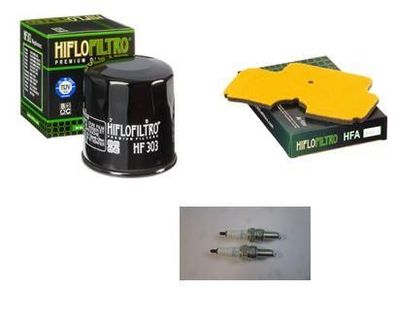 Wartungssatz Ölftilterset Zündkerzen spark splug passt an Kawasaki ER-6N 05-08