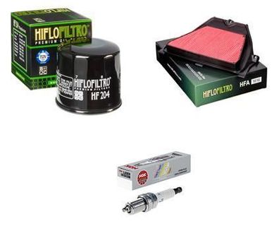 Wartungssatz Ölfilterset Zündkerzen spark plug passt an Honda Cbr 600 Rr 03-04