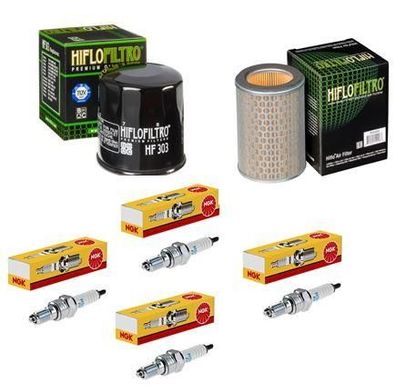 Wartungssatz Ölftilterset Zündkerzen spark splug passt an Honda Cb 600 F 98-02