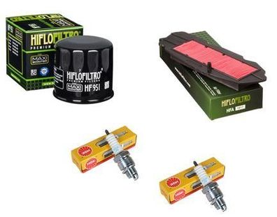 Wartungssatz Ölftilterset Zündkerzen spark splug passt an Honda Fjs 600 01-16