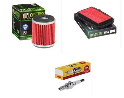 Wartungssatz Ölftilterset Zündkerze spark splug passt an Yamaha Wr 125 R X 09-17