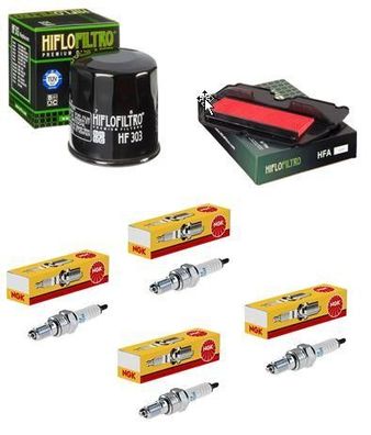 Wartungssatz Ölftilterset Zündkerzen spark splug passt an Honda Cbr 900 Rr 92-99