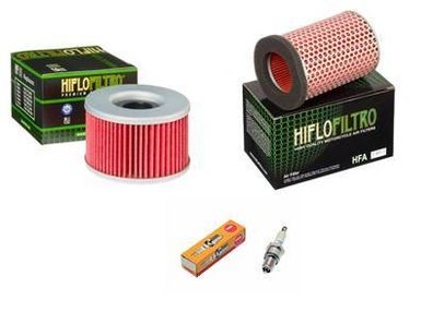 Wartungssatz Ölftilterset Zündkerzen spark splug passt an Honda Gl 500 D 82-83