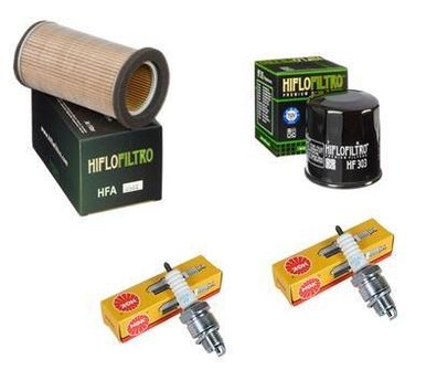 Wartungssatz Ölftilterset Zündkerzen spark splug passt an Kawasaki Er 500 97-06