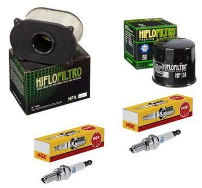 Wartungssatz Ölftilterset Zündkerzen spark splug passt an Suzuki Sv 650 Su 99-02