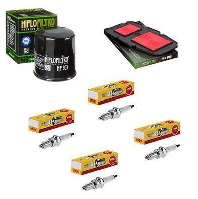 Wartungssatz Ölftilterset Zündkerzen spark splug passt an Honda Xl 650 V 00-07