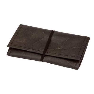 Tortuga Verde Tabakbeutel / Drehtasche aus Teakblättern schwarz/anthrazit