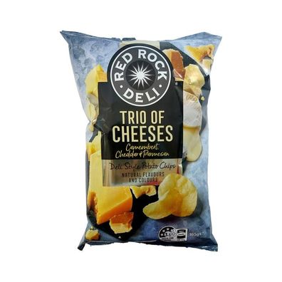 Red Rock Trio Of Cheeses Chips 165 g