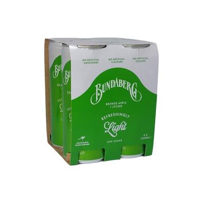 Bundaberg Apple & Lychee Can - Australian Import 4x250 ml