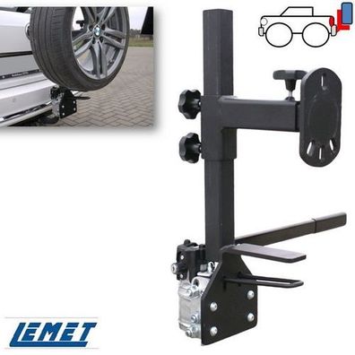Felgenhalterung für AHK Neigbar Schnellverschluss für Mahindra Thar 2010