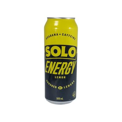 SOLO Energy Drink Lemon Guarana + Caffeine 500 ml