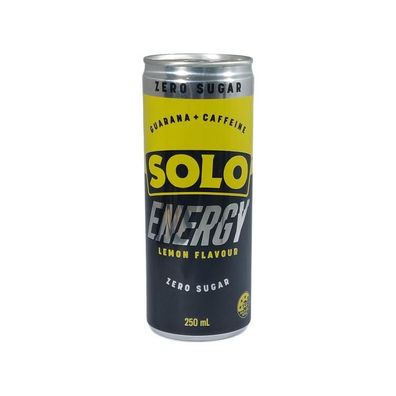 SOLO Energy Drink Lemon Mango Guarana + Caffeine 250 ml