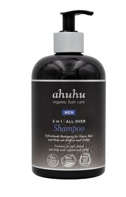 ahuhu organic hair care Men 3in1 All Over Shampoo 500ml