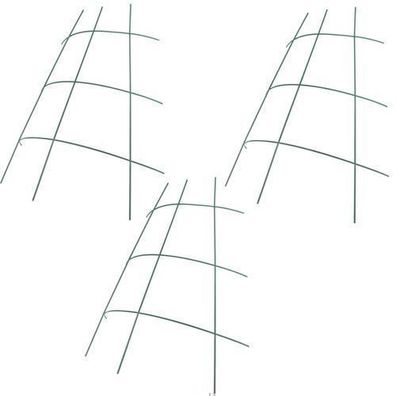 KADAX Blumengitter aus Stahl, 3er Set, Rankgitter, 42 cm