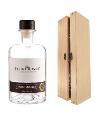 Steinhauser Bodensee Alter Bodensee Obstler in einer Holzbox