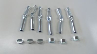 6 Stück Seilendverschluss mit Simplexhaken 8 mm 6 Würgeklemmen 8 mm