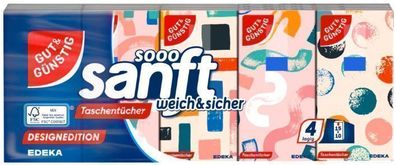 G&G 4-lagige Einweg-Taschentücher, 15 Stück im Pack,