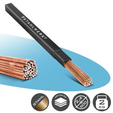 Stahlwerk Schweißstäbe WIG ER70S G3 Stahl Ø 2,4 x 500 mm 2 kg