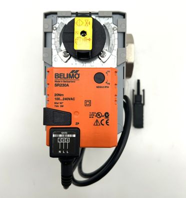 Belimo R350 3-Wege-Kugelhahn & SR230A Drehantrieb, 20 Nm, AC 100-240 K18/433