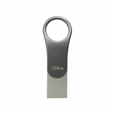 USB-Stick 128GB Silicon Power USB3.0 C80 Silver Type-C Ready