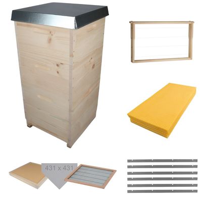 Bienenbeute Deutsch Normal Megaset "DIE GROSSE" - Rähmchen Absperrgitter