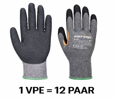 Portwest® A106 Grip 10 Latex-Handschuh mit verstärktem Daumen 12 Paar