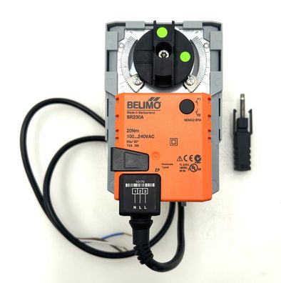 Belimo R340BL 3-Wege-Kugelhahn & SR230A Drehantrieb 20 Nm AC 100-240 V K18/442