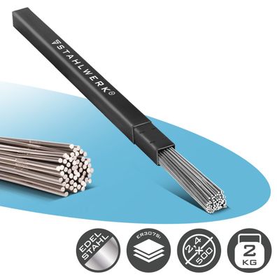 Stahlwerk Schweißstäbe WIG Edelstahl ER307Si 2,4 mm x 500 mm 2 kg